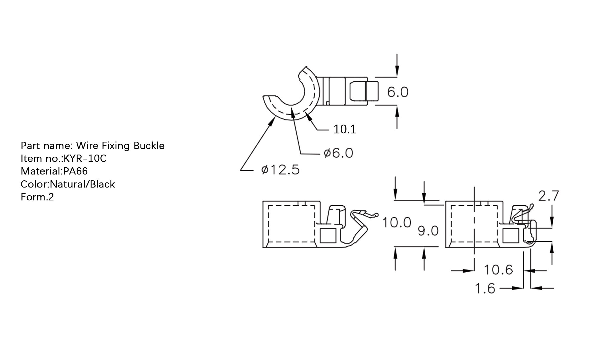 Wire Fixing Buckle KYR-10C